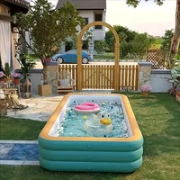 Piscine gonflable domestique à 3/4 couches, matériau renforcé épais en PVC, ouverture rapide, gonflable Simple, différentes tailles disponibles 3
