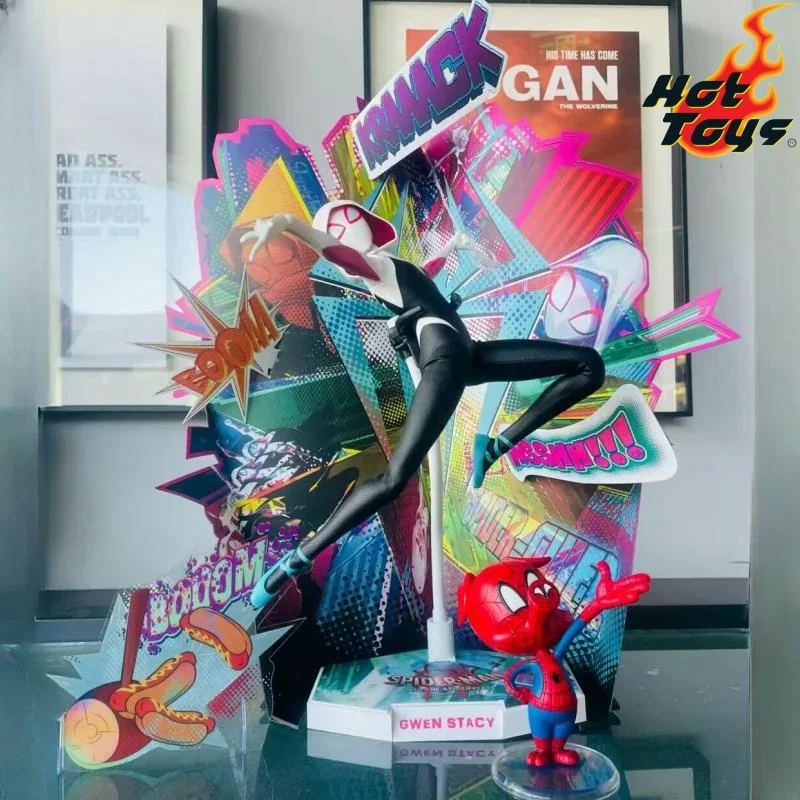 Hottoys 1/6 Mms576 Spider-Man: Nel Spider-Verse Spider-Honduras Ht Originale Modello Genuino Marvel Comics Anime Figure Action Toy