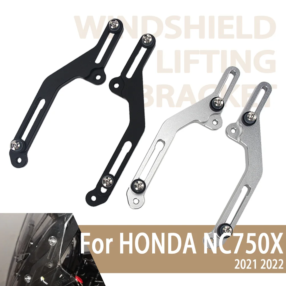 오토바이 윈드 스크린 조절기, 혼다 NC750X NC 750X NC750 X 2021 2022 액세서리, CNC 알루미늄 앞유리 브래킷