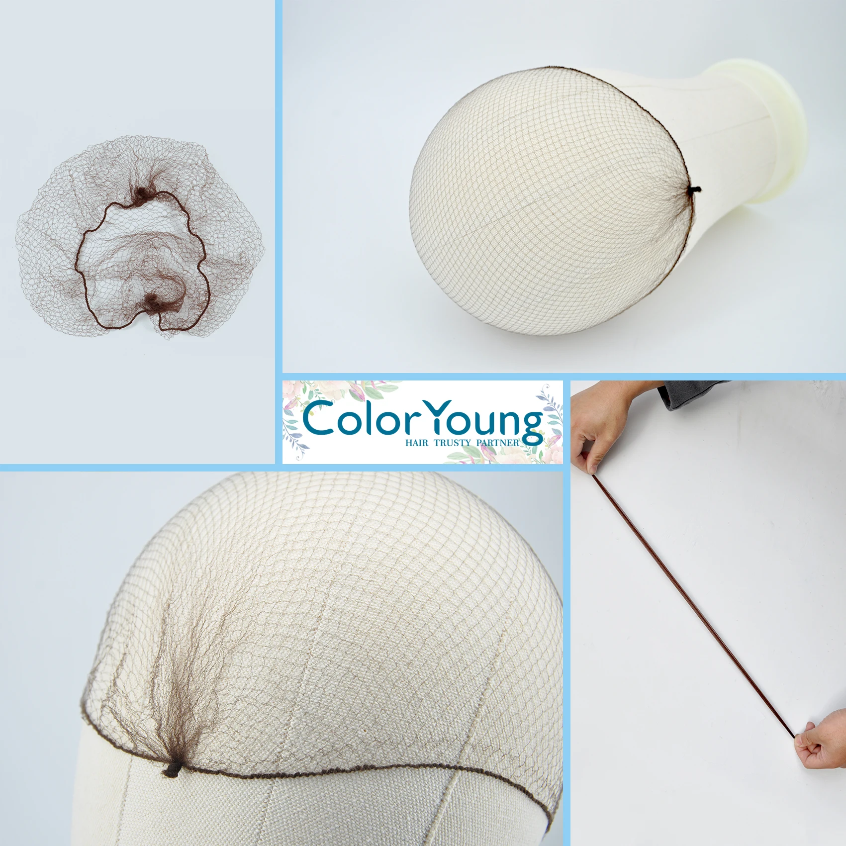 Hair Nets Hair Styling Tool Hair Styling Tools 144pcs/lot Dark Brown Elastic Edge Nylon Mesh Hairnets For Hair Styling Hair Bun Making Ballet Dancer Kitchen Food Serive