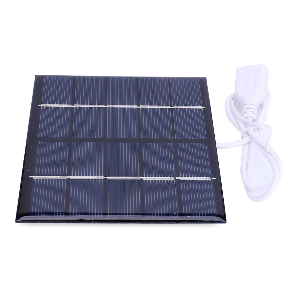 12V 400mA Solar Panel 5W Output USB Outdoor Portable Solar System For Low Power Products Cell Mobile Phone Chargers Electric Fan