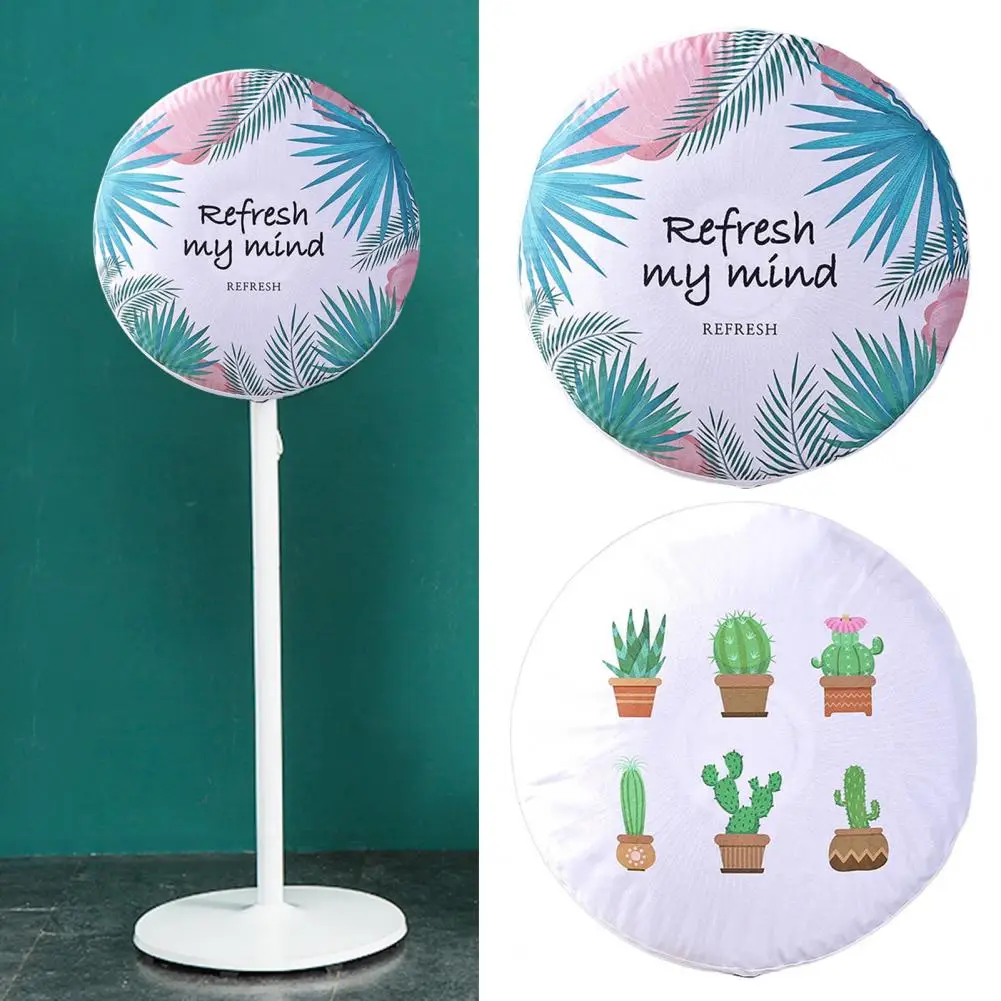 Fan Cover Universal Electric Fan Cover No Odor Multifunctional Leaves Letter Print Electric Protective