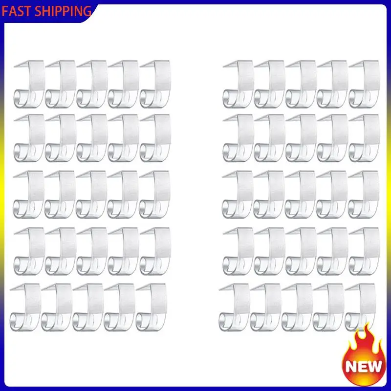 Hot Trend-50 Pieces Table Skirting Clips Plastic Tablecloth Clips With Hook And Loop For Meeting Party Indoor Outdoor Events