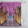 Forest Nature Scenery 3d Print Tree View Shower Curtain Waterproof Design  Polyester Home Decoration Bathroom Washable With Hook 4