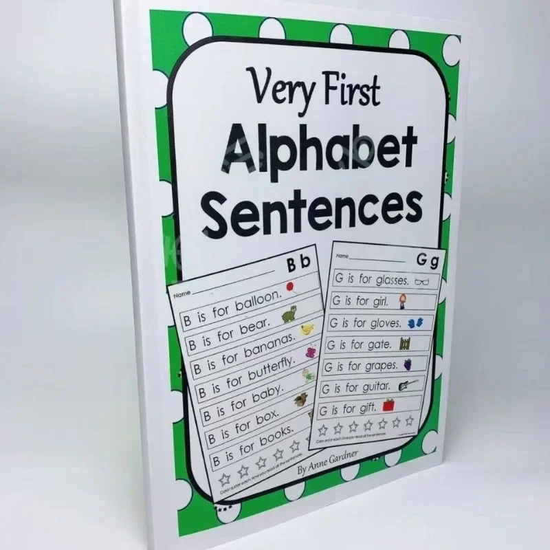 

240 Pages English Very First Alphabet Sentences Textbook Workbook Exercise Book School Children Education Teaching Learning