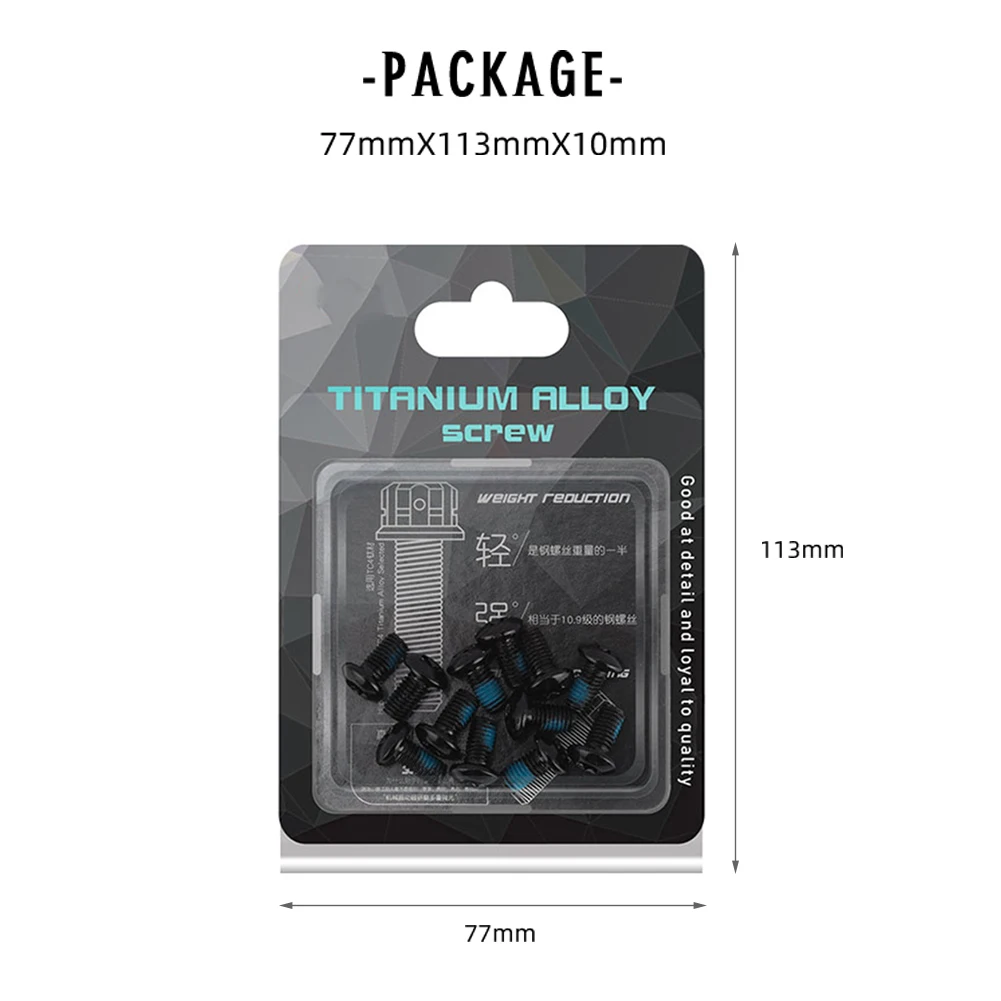 Stainless Steel M5x10mm Disk Brake Rotor Bolts for Mountain Bike