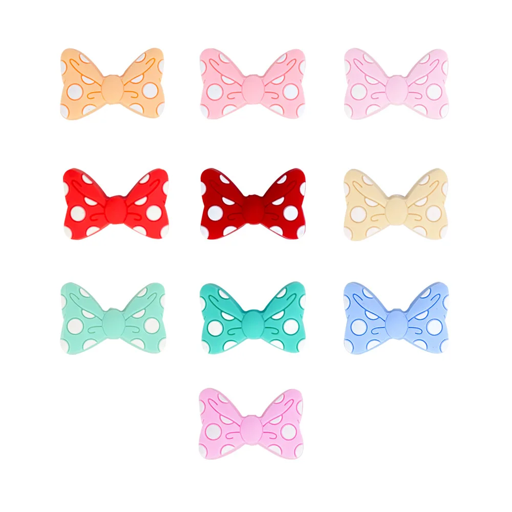 

10 шт., силиконовые бусины «Минни Маус»