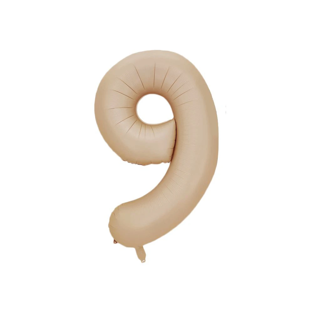 Cream Caramel Digital Number Balloon for Birthday Celebrations - Kids & Adults Party Decor and DIY Supplies