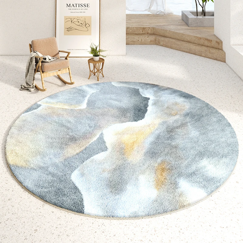 Modern Luxury Rugs for Bedroom Fluffy Soft Living Room Decoration Carpet Minimalist Abstraction Lounge Rug Round Plush Floor Mat 4