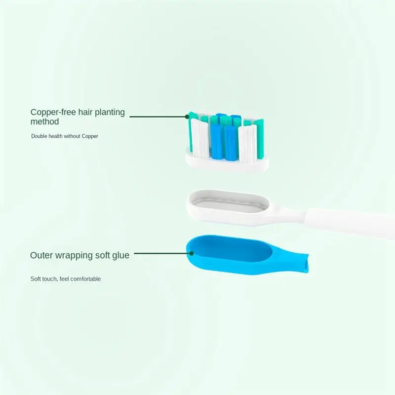 핫 세일-10PCS Laifen 전동 칫솔 LFTB01-P 그린용 부드러운 강모 쿠셔닝 청소 브러시 헤드