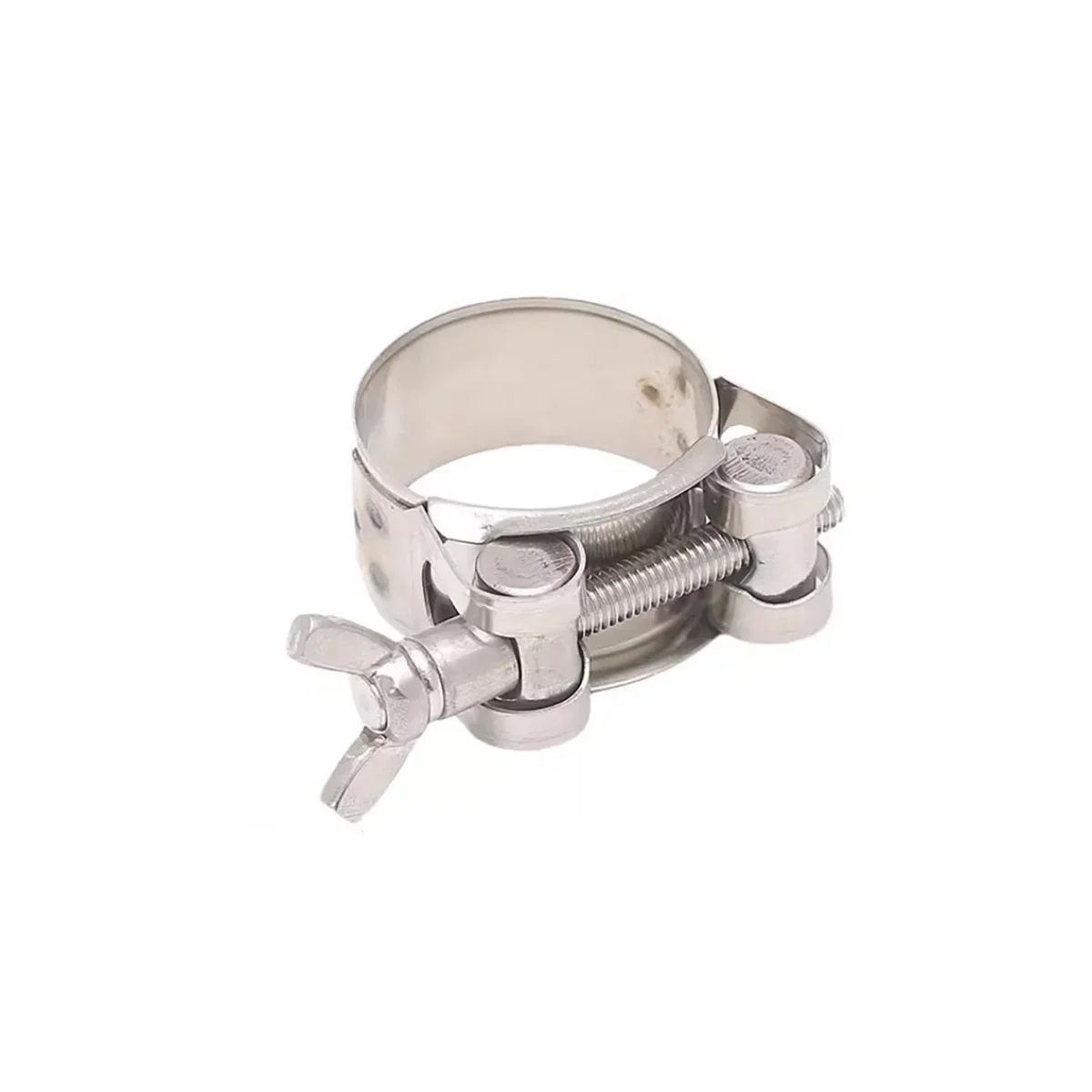 304 Stainless Steel Hand Twisted Strong Hoop Butterfly Clamp / Thickened Pipe Clamp