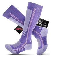 OutdoorMaster Thermolite Merino Wool Ski Socks, Compression Thermal Snowboarding Socks for Men & Women, Cold Weather