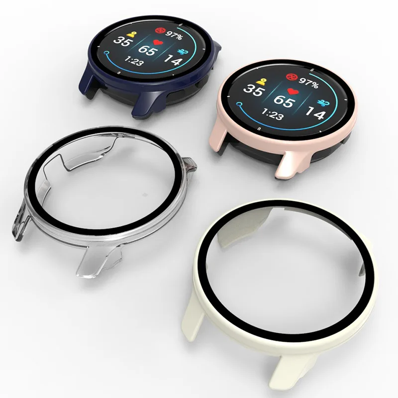 Hard Edge Shell Glass Screen Protective Case for Garmin Venu 2/3 2s/3s/2Plus