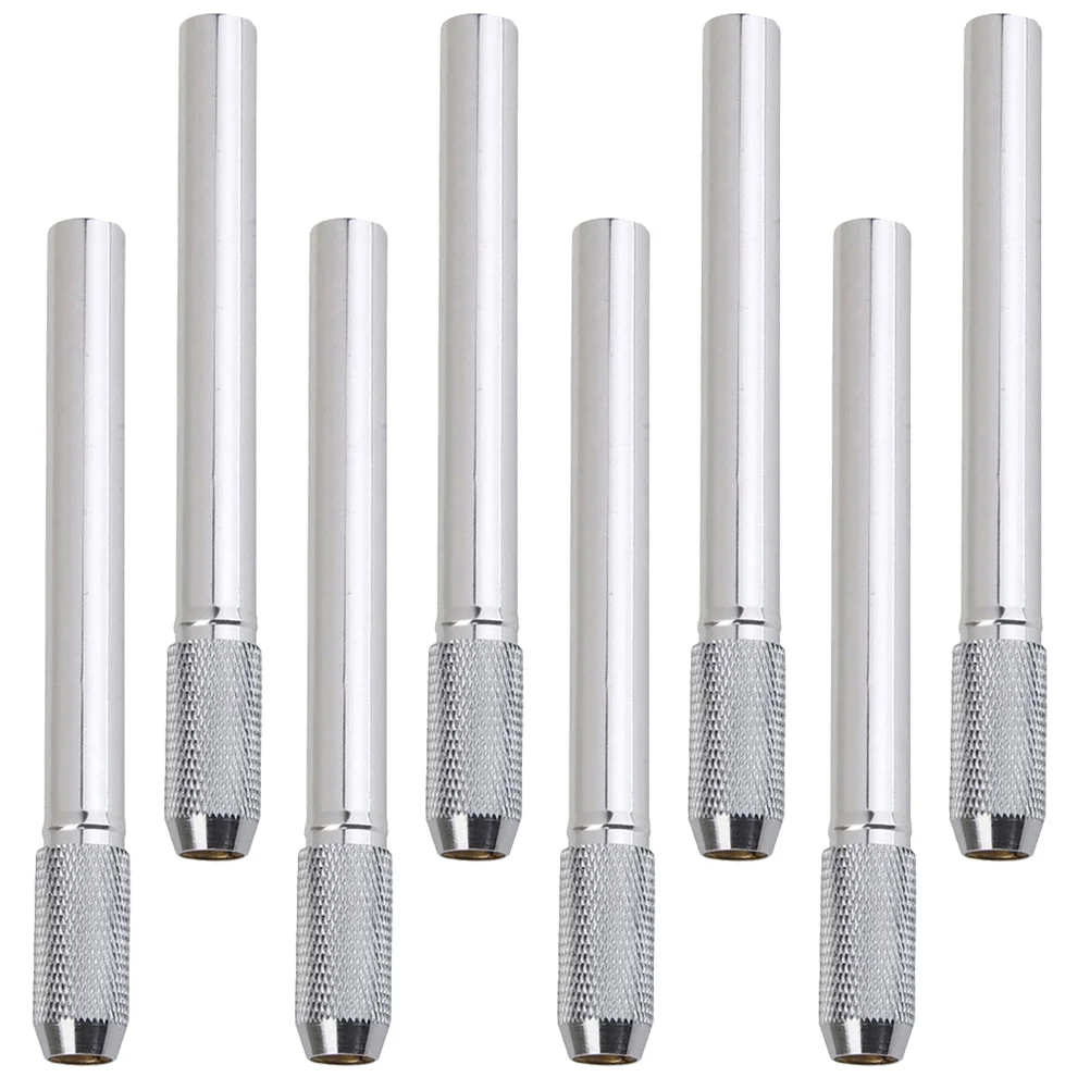8 Pcs Pencil Extender Pencils Holder for Lengthen Tool Crayon Extension Home Office Supplies Stainless Steel Artist Sketch 2