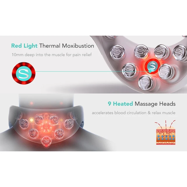 Neck Massager with Heat, Neck Massager for Pain Relief Neck Relax Neck  Massage Therapy Neck Massager for Women & Men - AliExpress