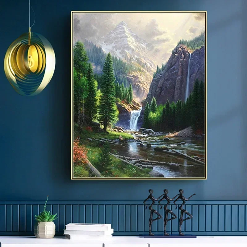 

22018-XZ- Diy landscape figures and animals hand-painted digital oil painting set