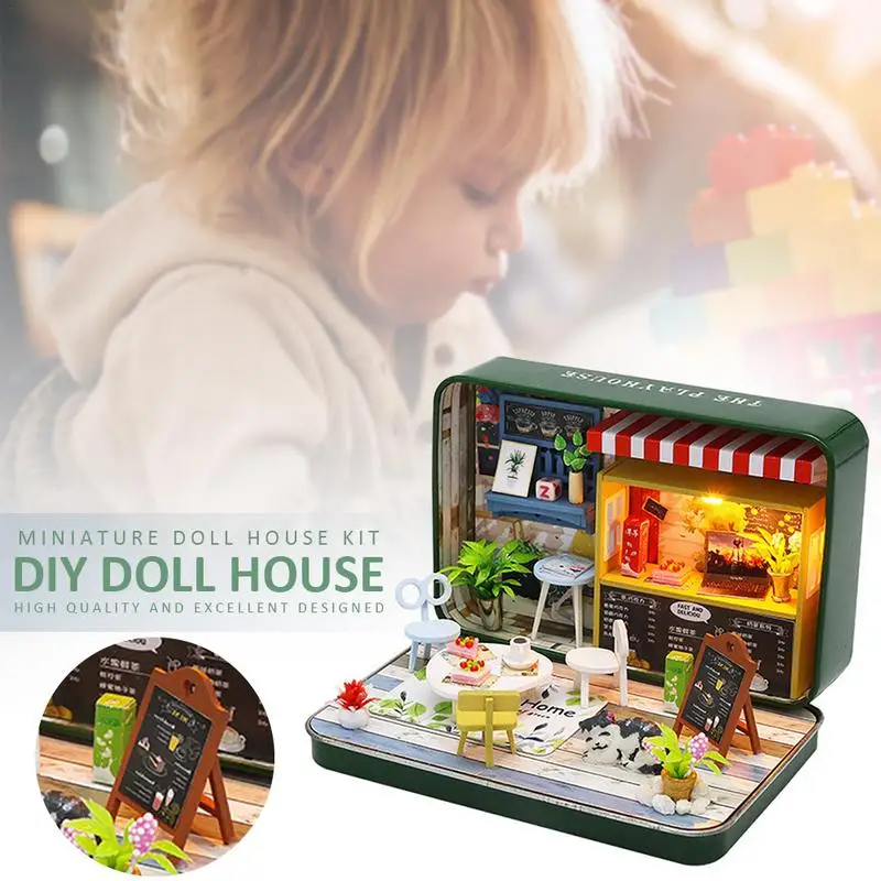 Box Theatre Dollhouse Furniture DIY Doll House Miniature Doll House Kit Family Toy For Indoors Boys Girls Home Rooms Ornament our house is on fire scenes of a family and a planet in crisis