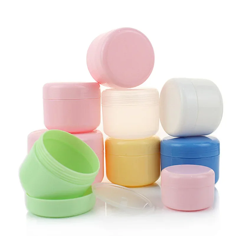 50PCS 10ml 20ml 30ml 50ml 100ml Plastic PP Empty Makeup Cream Jars Pot Face Cream Lotion Cosmetic Container