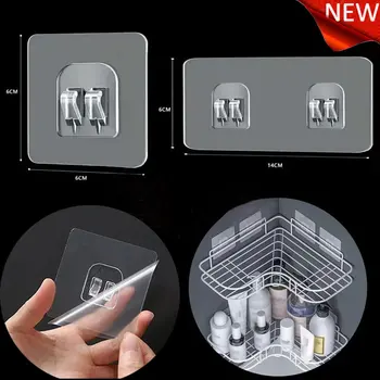 Adesivo per mensola con gancio autoadesivo adesivo forte impermeabile senza soluzione di continuità per scaffale da parete per cucina da bagno Scaffale da cucina 1