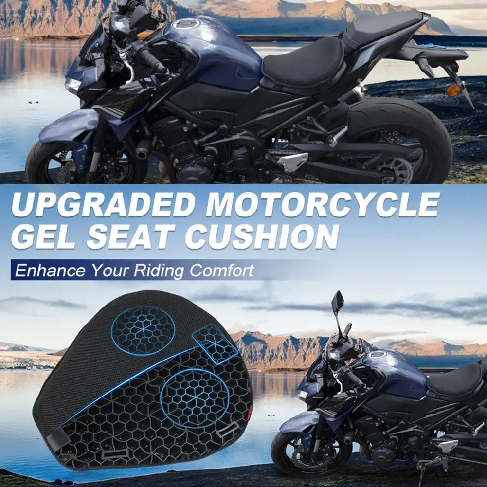 

Motorcycle Seat Cushion Cover Shock Absorption 3D Honeycomb Mesh BreathAable Pad Pad Motorcycle Motorbike Seat Gel X9D2