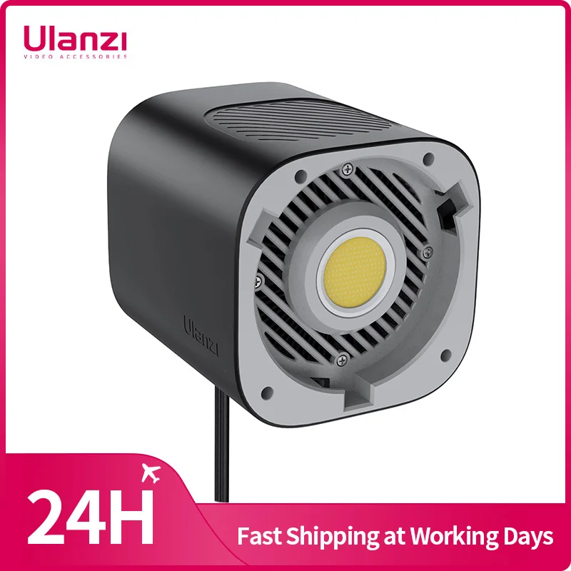 Ulanzi COB 비디오 조명, COB 필 라이트, 33220 럭스, I 0.3M, CCT, 5600K, 범용 보웬스 마운트, LT026, 100W