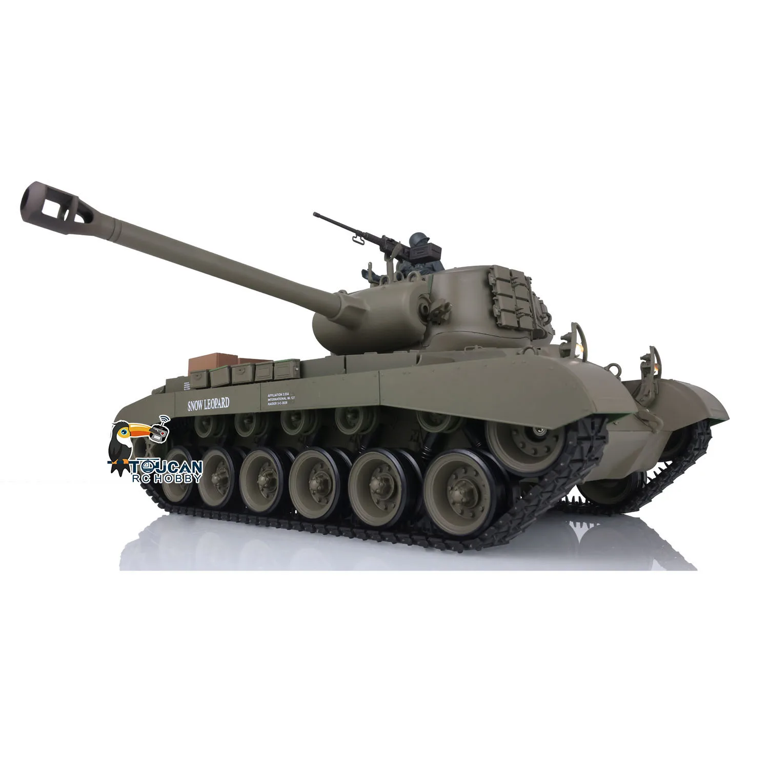 Heng Long 1/16 7.0 Plastic Ver M26 Pershing Walker Bulldog Panther V RTR Military RC Tank Toys Toucan 3838 Model TH17301 2