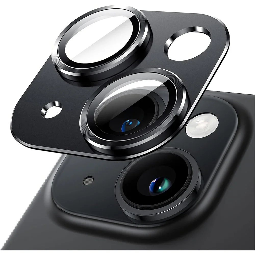 Blue Titanium Tempered Glass Camera Lens Protector Cover