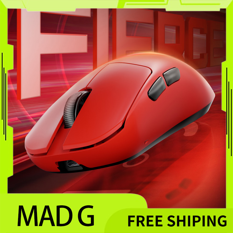 Madlions Mad G Wireless Mouse 8k Lightweight No Holes Custom Paw3395 Nordic52840 For Gaming Esports Office Mad G Max Mouse Gift