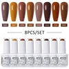 Arte Clavo 4/6/8/10 Pcs Gel Nail Polish Set Nail Art Soak Off UV Gel Colorful Kit Semi Permanent Hybrid Gel Varnish Base Top LED 1