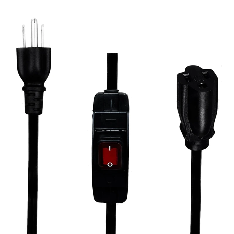 

Лидер продаж-3-зубчатый удлинитель с водонепроницаемым переключателем, высокопрочный Удлинительный шнур 1875 Вт с переключателем, 14AWG 1,5 фута, штепсельная вилка стандарта США