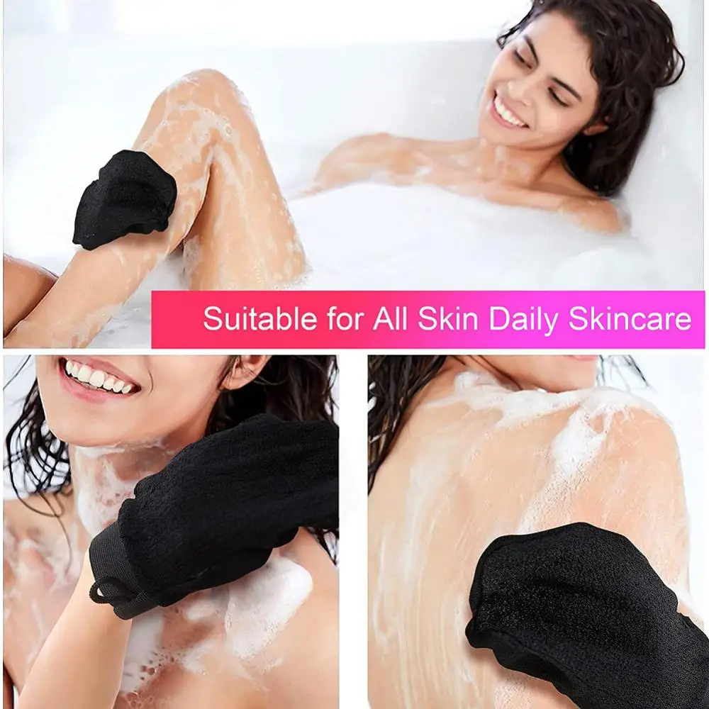 2PCS Double-Sided Towel Korean Exfoliating Bath Washcloth Shower Spa Exfoliator Two-Sided Bath Glove Body Cleaning Tool 3