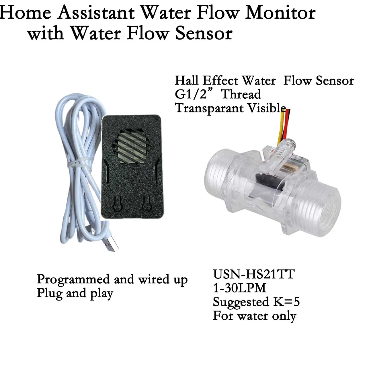 Plastic Water Flow Sensor Home Assistant Wifi Flow Kit Multiple Size Measurement Flowtek iSentrol Turbine Flowmeter