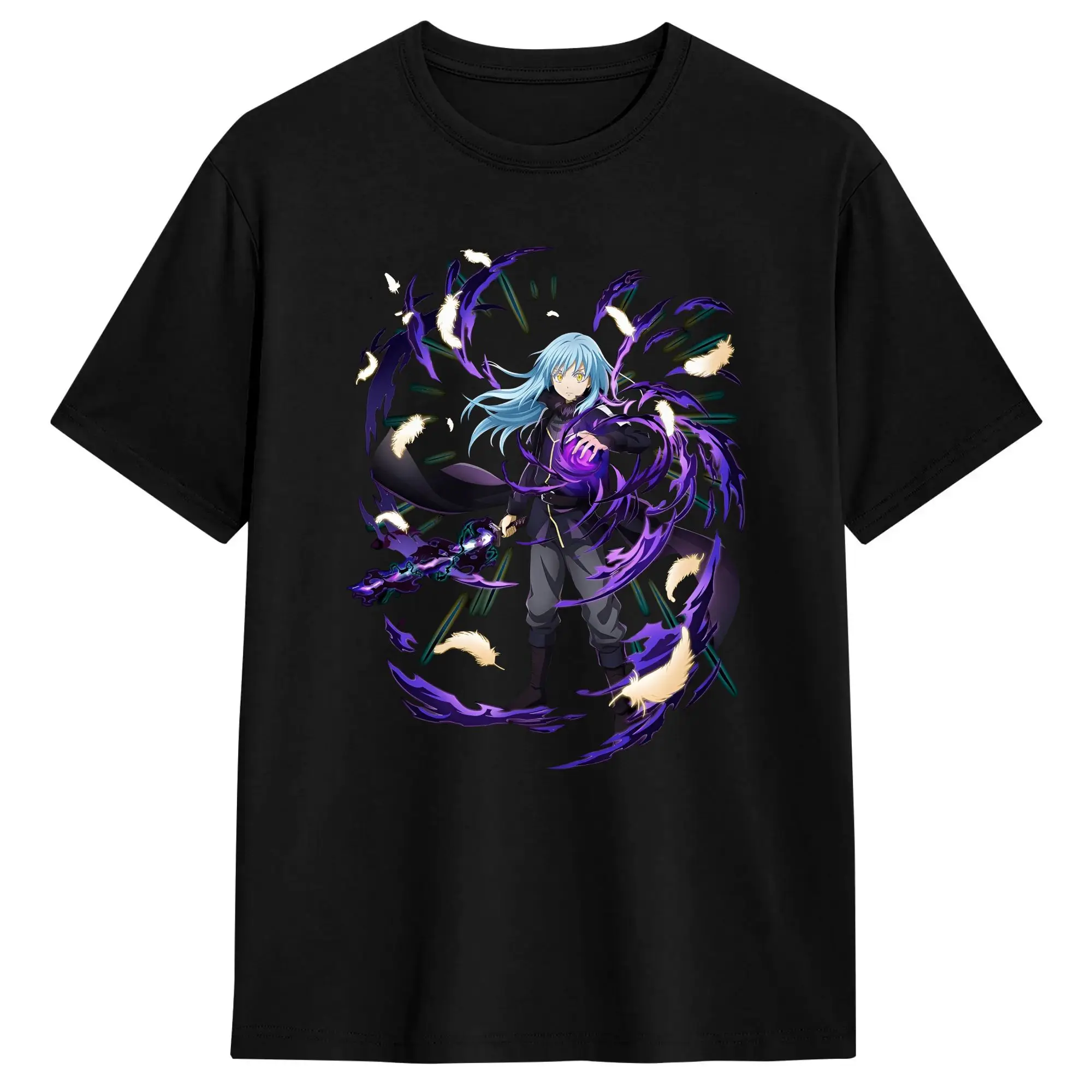 Herren T-Shirt Anime That Time I Got Reincarnated As A Slime T-Shirts Neuheit Rimuru Tempest Sommer-T-Shirts Streetwear Baumwollkleidung