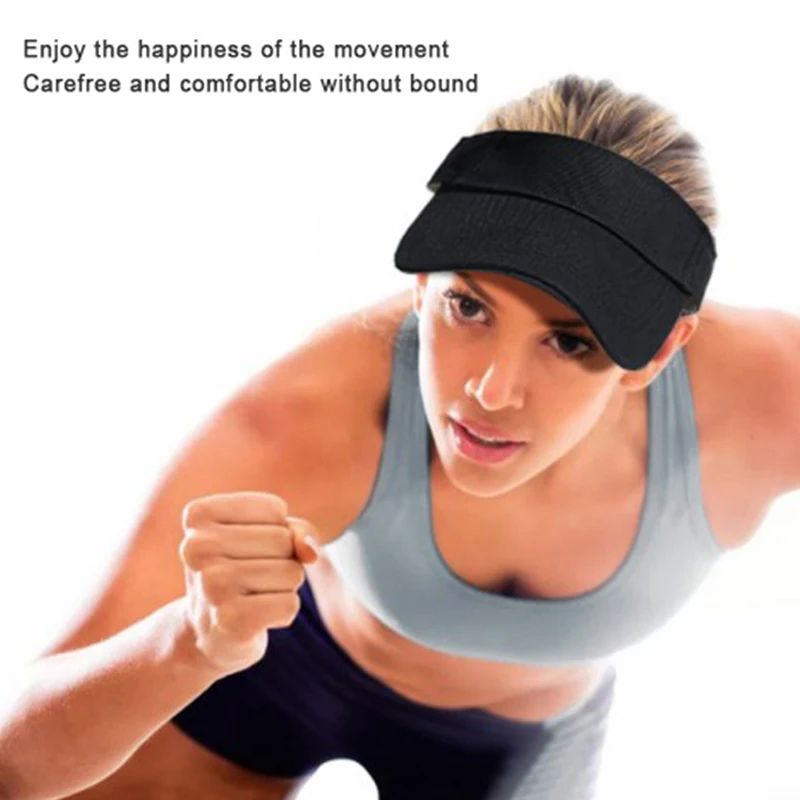 Women's Sun Visor Hat Anti-uv Elastic Breathable Beach Summer Cap_voghion.com