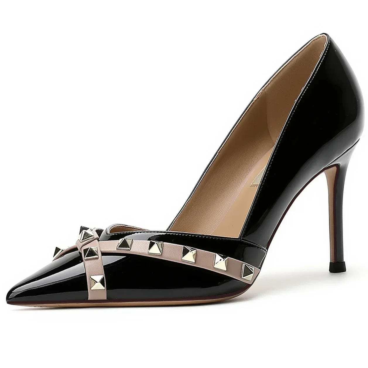 حذاء نسائي بكعب عالٍ ، حذاء أنيق بإصبع مدبب ، خنجر...