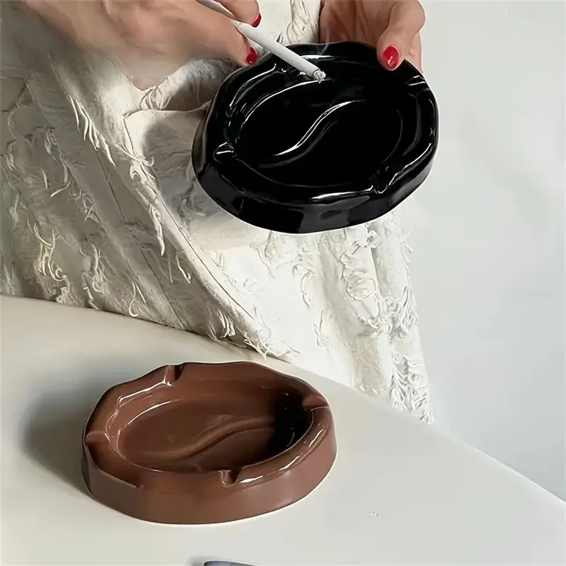Fashionable Unique Ceramic Coffee Beans Ashtrays Parties Desktop Decorations Creative Ideas Gifts for Birthdays