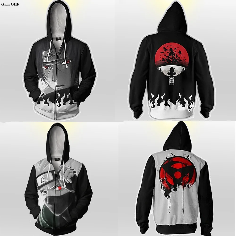 

New Fashion Casual Sweatshirts Men Women 3D Print Anime Harajuku Hoodies Hip Hop Japanese Streetwear Tracksuit Kids Zipper Coats