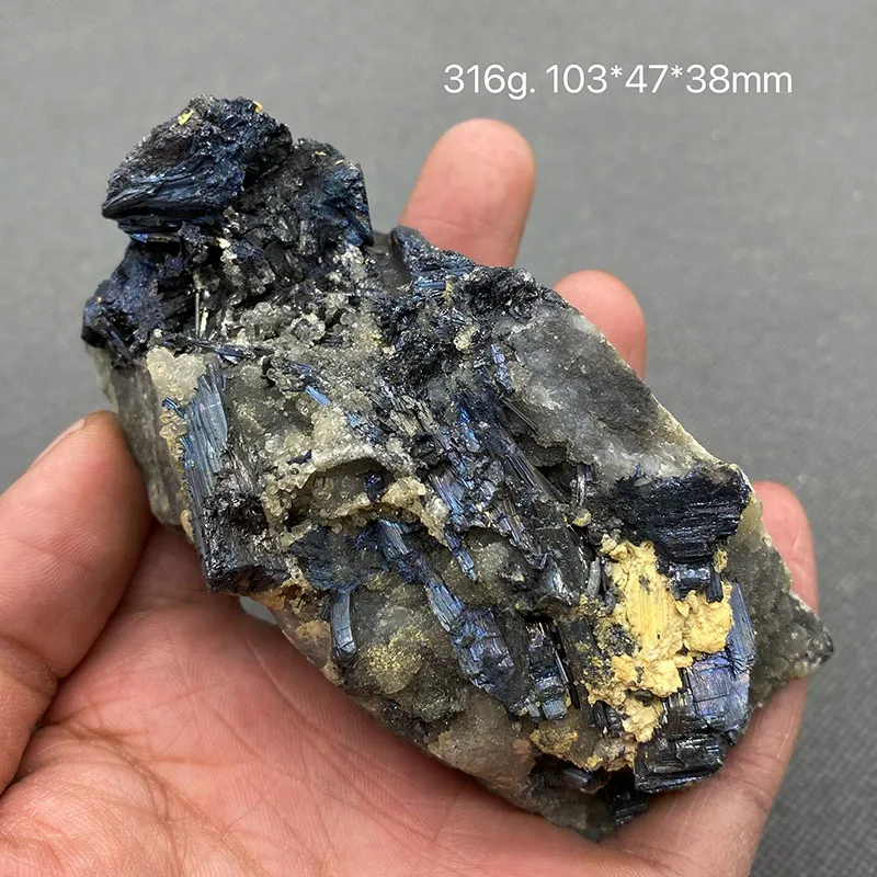 100% Natural rare Stibnite mineral specimen stones and crystals healing crystals quartz gemstones from China free shipping