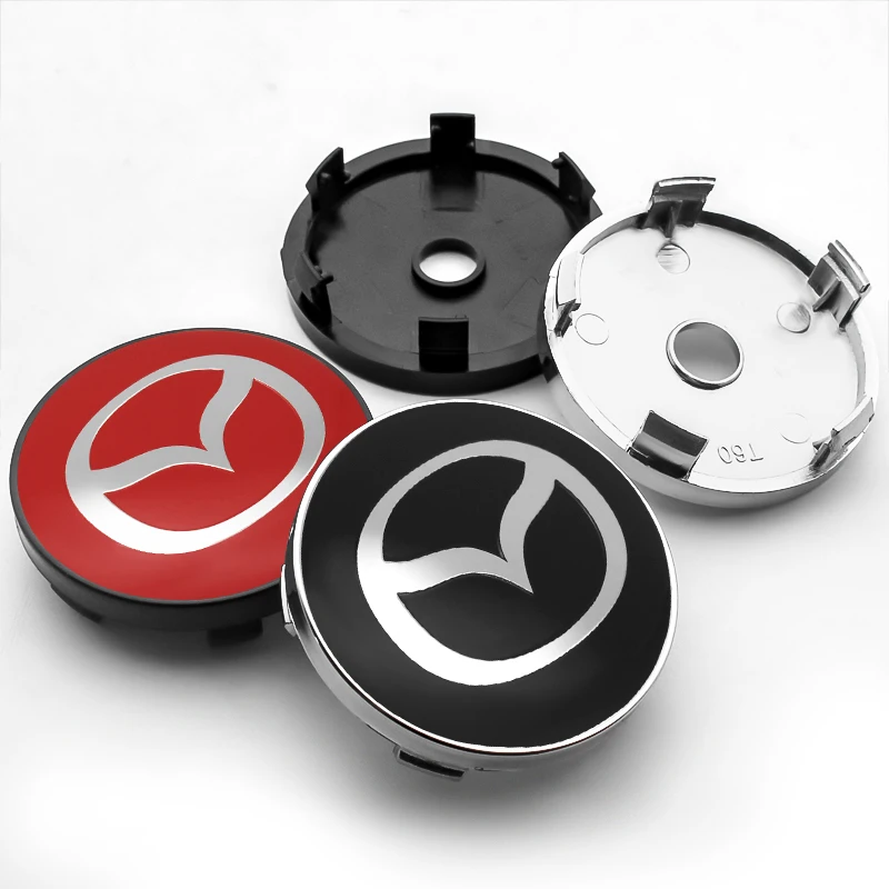 4PCS BBS Style 70mm Wheel Center Caps | Black & Gold Hub Covers For Car Rims | All-Weather