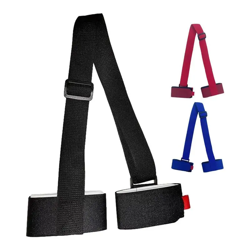 

Nylon Skiing Bag Adjustable Skiing Pole Shoulder Hand Carrier Lash Handle Straps Porter Hook Loop Protecting For Ski Snowboard