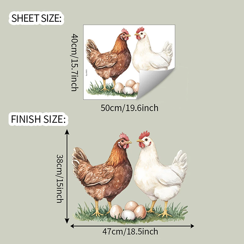 รูปสินค้า สติ๊กเกอร์ตกแต่งผนังสไตล์ Rooster