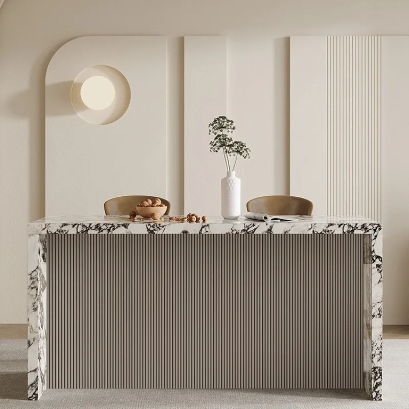 Rock Plate Middle Island Table Integrated Large Unit Open Western Kitchen Bulgari Partizione Bar