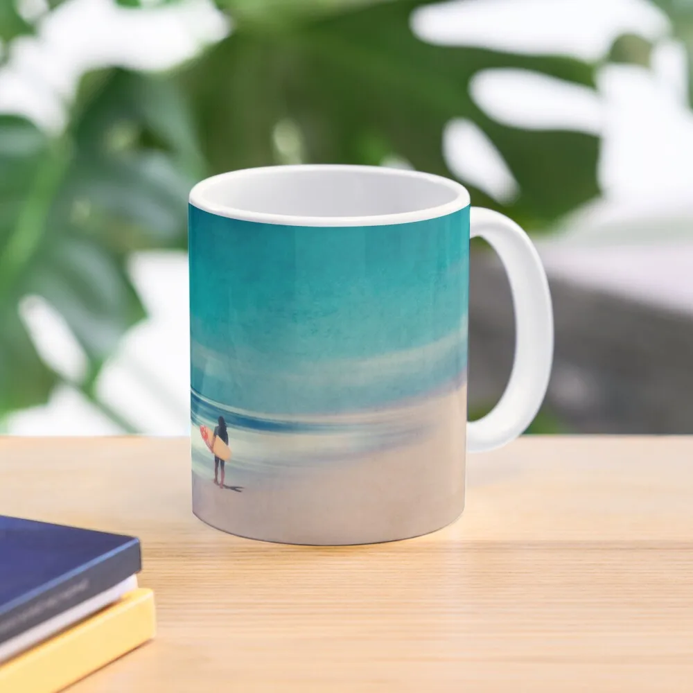 

Summer Days - Going Surfing Coffee Mug Pottery Cups Aesthetic Coffee Cups Glass Cup