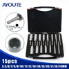5.5-19mm Impact Socket Adapter 80mm Length Deepen Nut Driver Drill Bit Set for Power Tools 1/4-inch Hex Shank Wrench Screw 1