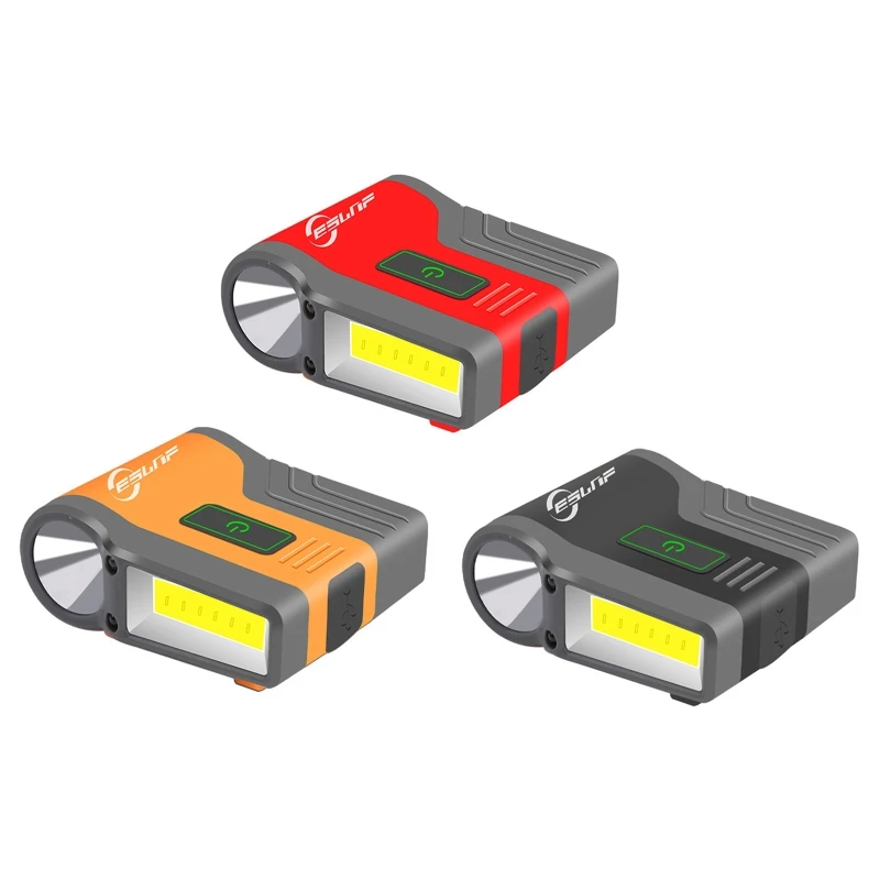 

LED Headlamp 3 Modes Hat Headlight Clip-on for Head Lights USB Rechargeable TOP quality