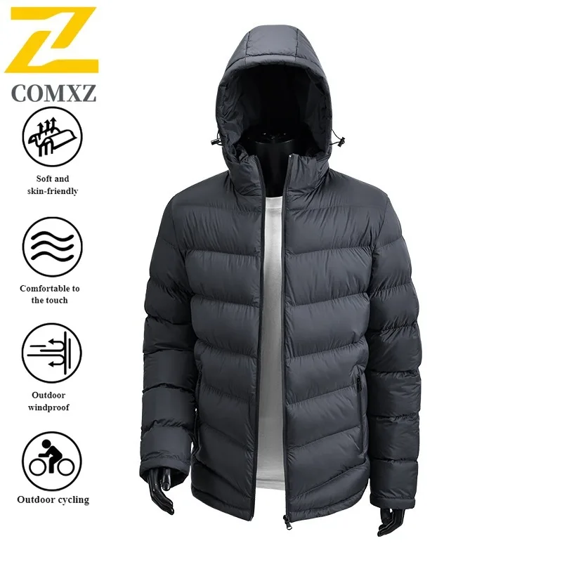 Men's Winter Jacket Oversized Thermal multifunctional Windproof Cotton Coat Outdoor Warm Parka with Pockets Streetwear Loose Fit