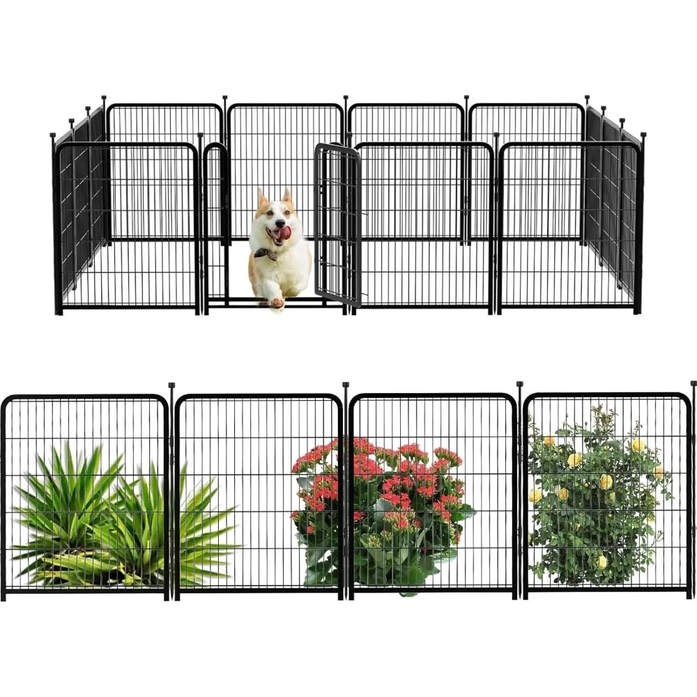 Outdoor Dog Playpen 40inch 14 Panels, Puppy Playpen Indoors, Metal Dog Pen Heavy Duty Pet Puppy Exercise