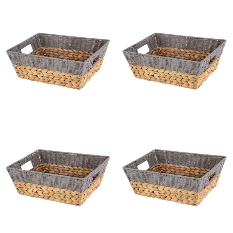 

Better Homes & Gardens Small Water Hyacinth Storage Baskets, 4-Piece