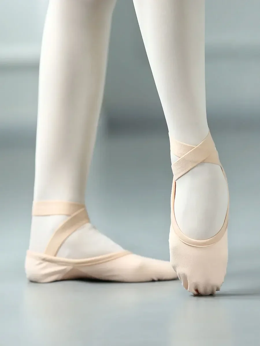 New Girl Women's Professional Full Elastic Cloth Multiple Wearing Way Exercise Dancing Shoe Adult Cat Claw Ballet Dance Shoes 4