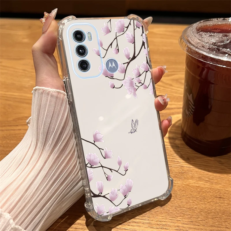 Delicate Flower Transparent Phone Case - Elegant Protective Cover